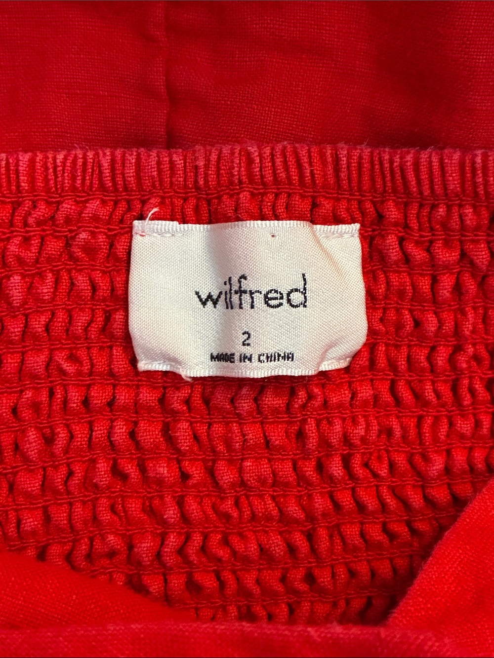 Aritzia Wilfred Size 2 Rosalie 100% Linen Button-Down Midi Dress - Red - Picture 6 of 8